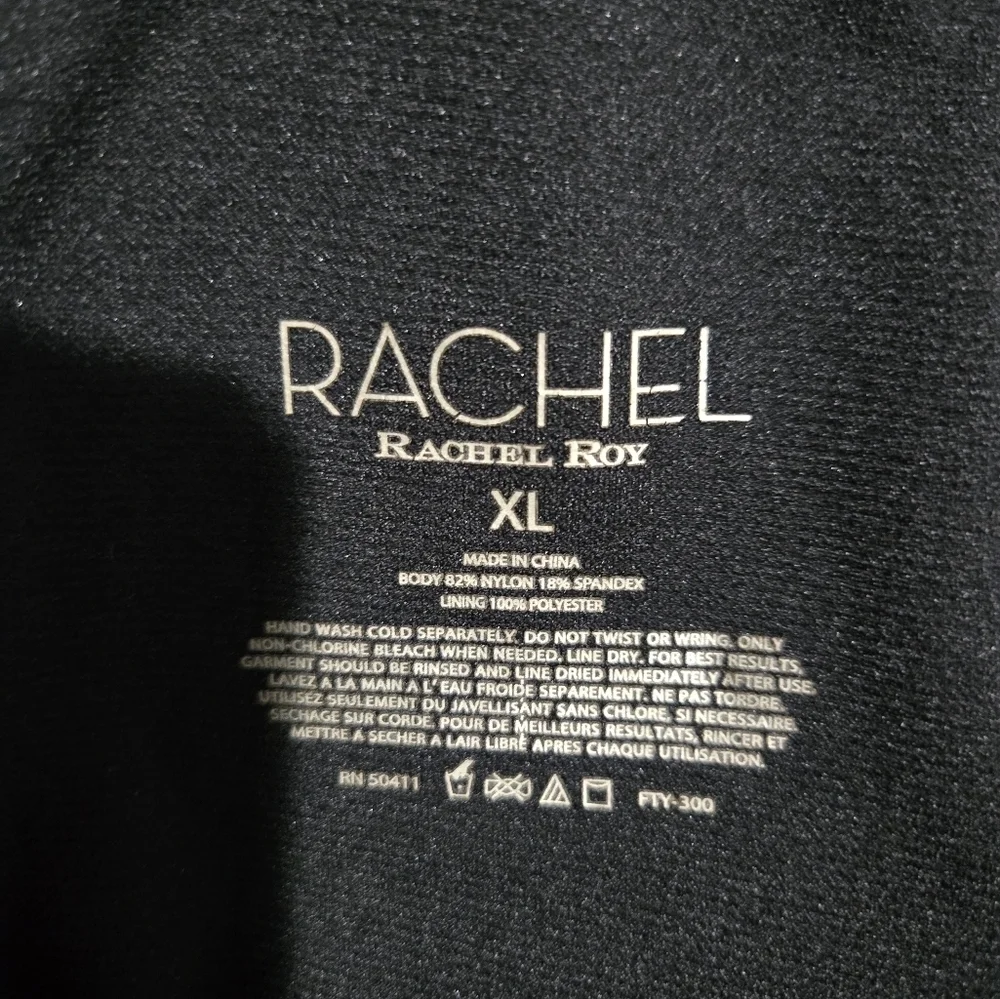 RACHEL Rachel Roy Black and White Bikini Swimwear, XLARGE